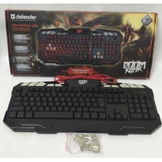 Клавиатура проводная Defender Doom Keeper GK-100DL USB (45100)