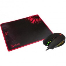 Мышь Bloody Q81 Neon XGlide Q8181S USB Black с игровой поверхностью