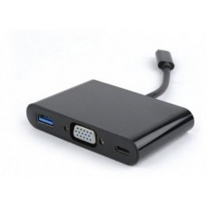 Адаптер Cablexpert USB-C to 3-in-1 charging+VGA+USB3 (A-CM-VGA3in1-01) Б/У