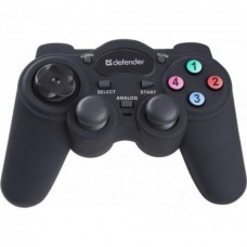Проводной геймпад Defender Game Racer Turbo RS3 PC/PS2/PS3 Black (64251) Б/У