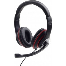 Наушники Gembird MHS-03 Black/Red (MHS-03-BKRD) Б/У