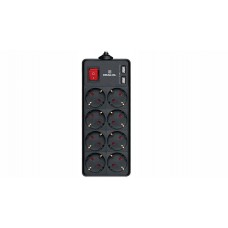 Сетевой фильтр Real-El RS-8 Protect  USB 1.8 м Black Б/У