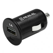 Автомобильное зарядное устройство Real-El CA-11 USB Black Б/У