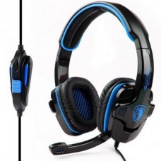 Наушники Sades SA-708 Stereo Gaming Headphone/Headset with Microphone Black-Blue Б/У